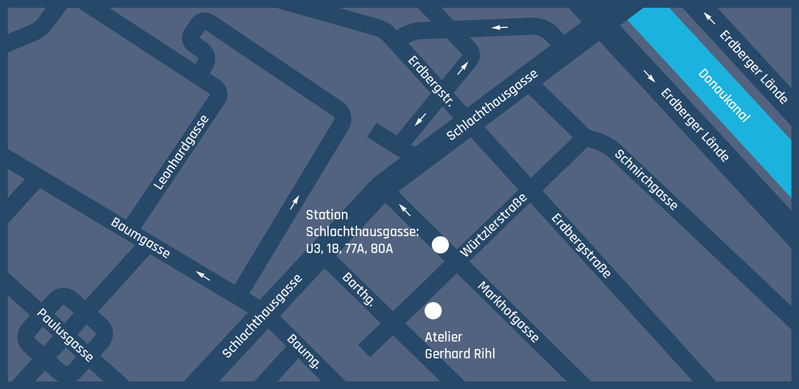 Lageplan des Ateliers von Gerhard Rihl