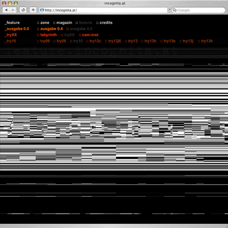 Gerhard Rihl: Incognita.at, Screenshot