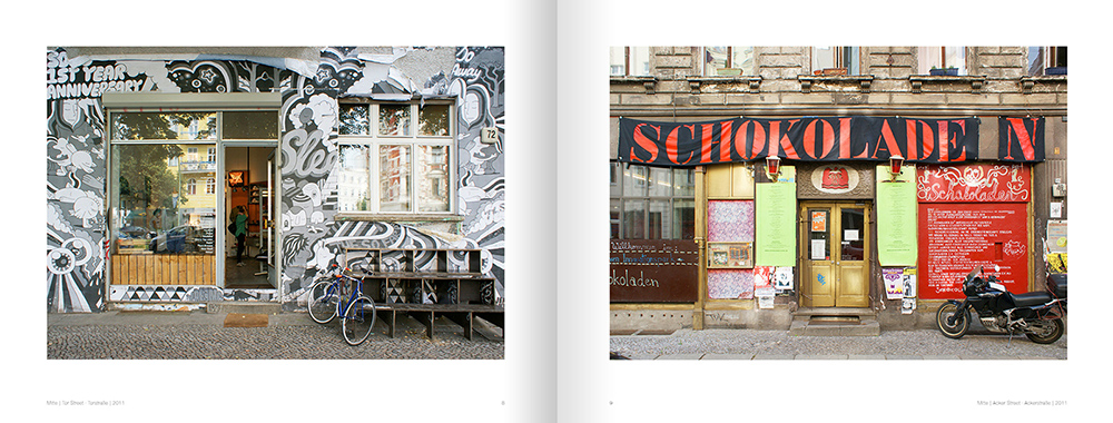 Gerhard Rihl: Buch "Berlin Store Fronts" – Doppelseite Bildteil, Kapitel "Mitte"