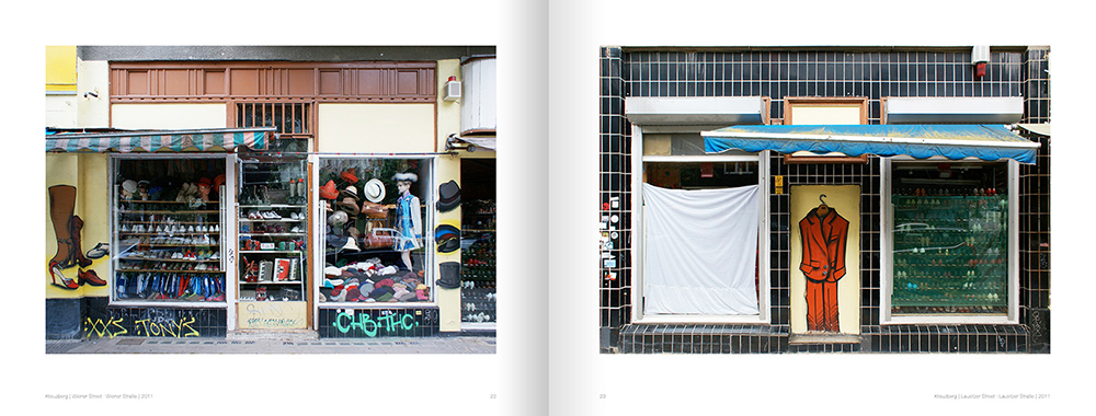 Gerhard Rihl: Buch "Berlin Store Fronts" – Doppelseiten Bildteil, Kapitel "Kreuzberg"